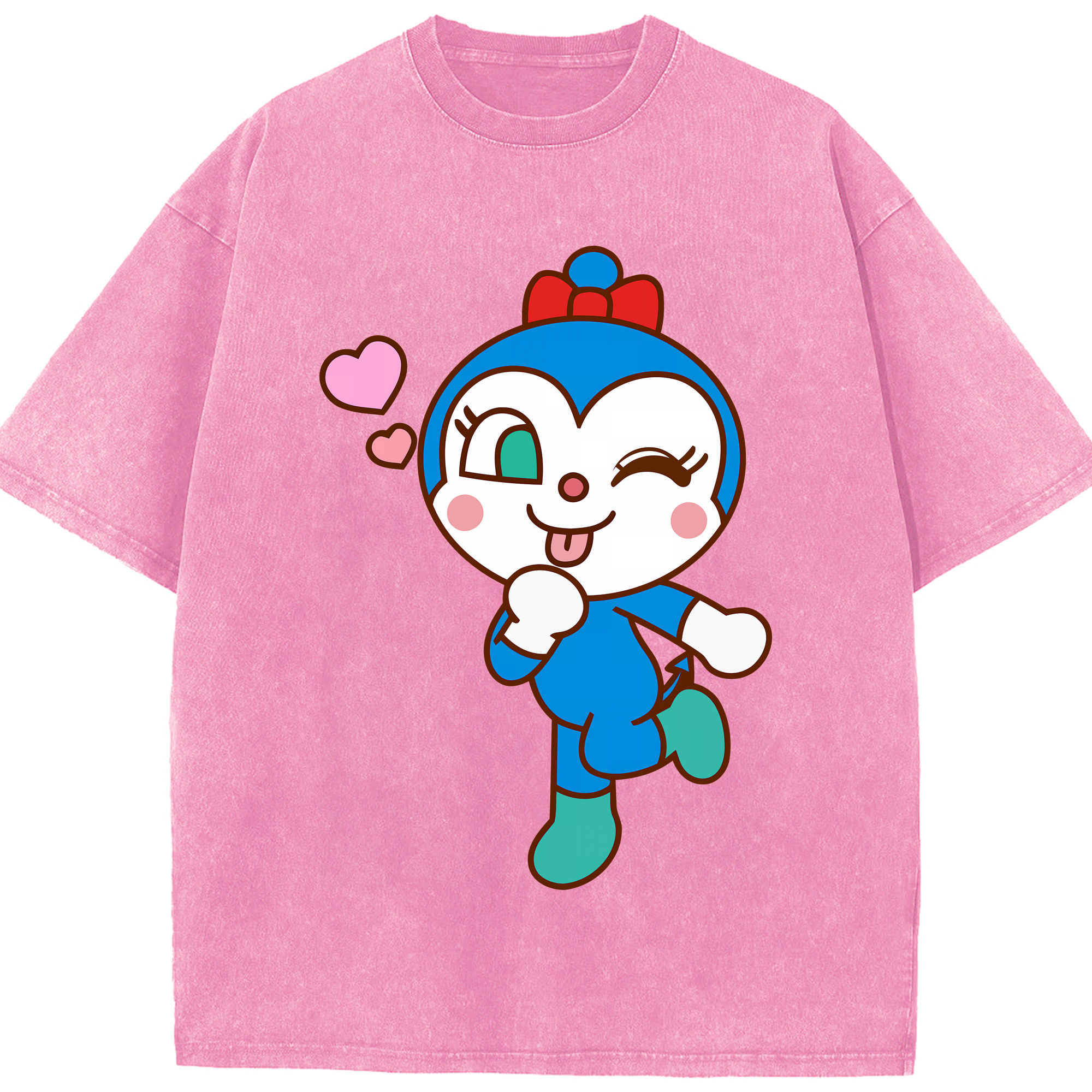 （画像用） アンパンマン Anpanman 綿100% ヴィンテージ風 半袖Tシャツ（フロントプリント）